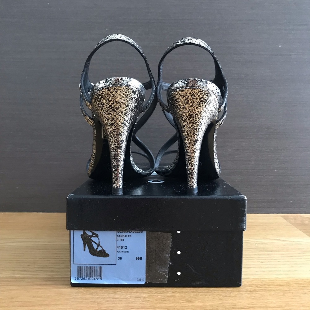 Chanel Metallic Python Stiletto Sandals - image 5